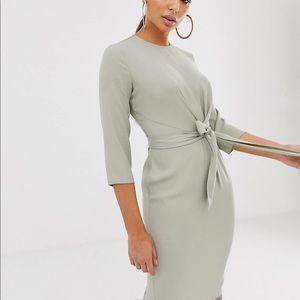 Tie Wrap Midi Dress